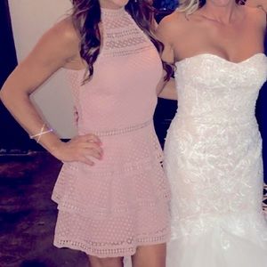 Pretty little thing pink lace dress dusty rose S 4